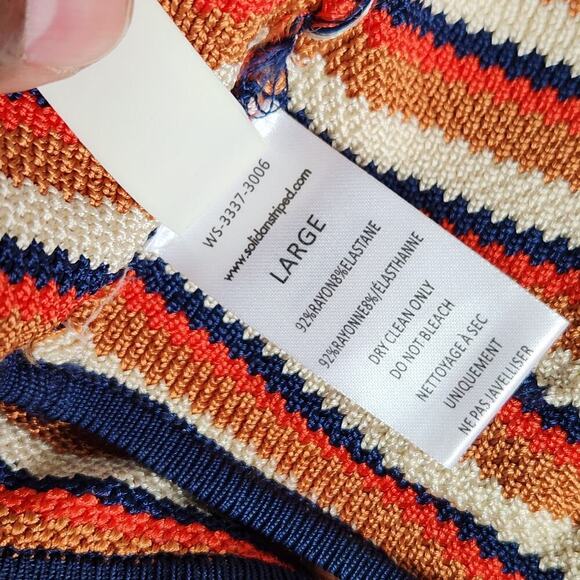 Solid & Striped/ x Re/Done The Woodstock Bikini Top Size L Crochet Halter Boho - Picture 7 of 8